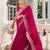 magenta embellished saree with unstitched blouse piece