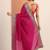 magenta embellished saree with unstitched blouse piece