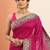 magenta embellished saree with unstitched blouse piece