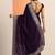 purple embellished saree with unstitched blouse piece