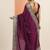 purple embellished saree with unstitched blouse piece