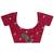 maroon solid chiffon saree with unstitched blouse piece