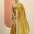 mustard embroidered saree with unstitched blouse piece