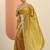 mustard embroidered saree with unstitched blouse piece