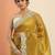mustard embroidered saree with unstitched blouse piece