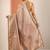 peach saree with unstitched blouse piece