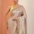 peach saree with unstitched blouse piece