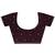 purple beads embellished saree with zari embellished border and a blouse piece