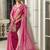 pink embellishments jimmy choo satin saree with unstitched blouse piece