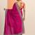 magenta embellished saree with unstitched blouse piece