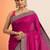 magenta embellished saree with unstitched blouse piece