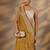 mustard embellished saree with unstitched blouse piece