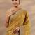 mustard embellished saree with unstitched blouse piece