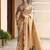 gold woven design saree with unstitched blouse piece