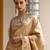 gold woven design saree with unstitched blouse piece