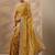 mustard embellished saree with unstitched blouse piece