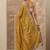 mustard embellished saree with unstitched blouse piece