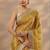 mustard embellished saree with unstitched blouse piece