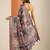 mauve printed saree with unstitched blouse piece