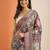 mauve printed saree with unstitched blouse piece