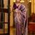 purple woven design banarasi saree with unstitched blouse piece