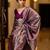 purple woven design banarasi saree with unstitched blouse piece