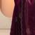 purple embellished organza saree with unstitched blouse piece