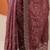 pink embroidered organza saree with unstitched blouse piece