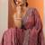 pink embroidered organza saree with unstitched blouse piece