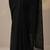 black embroidered georgette sarees with unstitched blouse piece