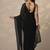 black embroidered georgette sarees with unstitched blouse piece