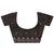 black embroidered georgette saree with unstitched blouse piece