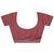maroon embroidered georgette saree with unstitched blouse piece