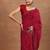 red embroidered georgette sarees with unstitched blouse piece