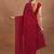 red embroidered georgette sarees with unstitched blouse piece