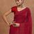 red embroidered georgette sarees with unstitched blouse piece