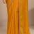 yellow printed saree with unstitched blouse piece
