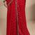 red floral printed saree with unstitched blouse piece