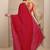 red floral printed saree with unstitched blouse piece