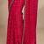 floral motif printed saree with embellished border and a blouse piece