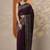 purple solid saree with unstitched blouse piece