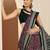Pink maroon printed saree with unstitched blouse piece