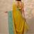 yellow embellished saree with unstitched blouse piece