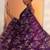 purple embroidered organza saree with unstitched blouse piece