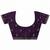 purple embroidered organza saree with unstitched blouse piece