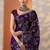purple embroidered organza saree with unstitched blouse piece
