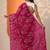pink embroidered organza saree with unstitched blouse piece