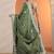 green bandhani printed chinon saree with unstitched blouse piece