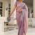 lavender embellished zari heavy work saree