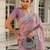 lavender embellished zari heavy work saree